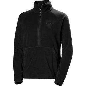 Helly-Hansen Rig Fleece 1/2 Zip Women’s Cozy Outdoor Coat, Warm Layer for Hiking, Camping, and Everyday Adventures(990 Black)
