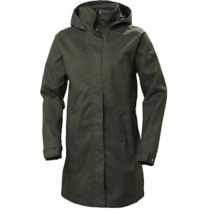 Helly-Hansen Womens Aden Waterproof Breathable Hooded Long Rain Jacket(482 Beluga)