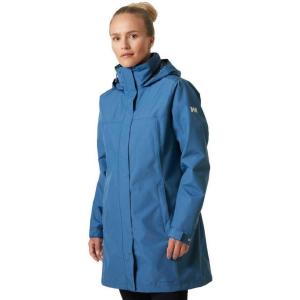 Helly-Hansen Womens Aden Waterproof Breathable Hooded Long Rain Jacket(636 Azurite)