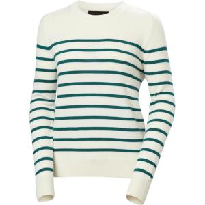 Helly-Hansen Womens Molene Wool Sweater(438 Emerald Stripe)