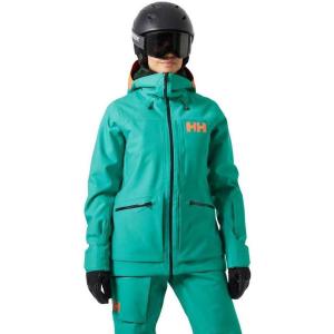Helly-Hansen Womens Powderqueen 3.0 Waterproof Ski Jacket(Green)