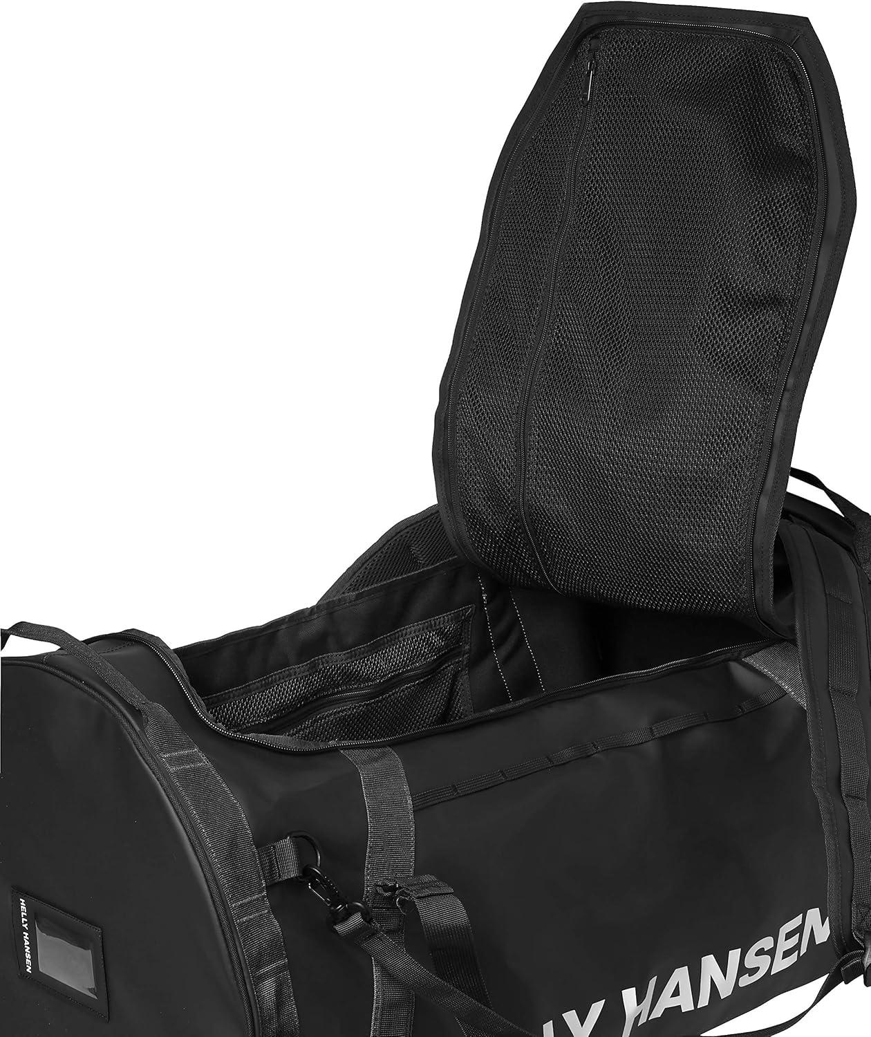 imageHelly Hansen unisexadult Unisex HH Duffel Bag 2 Packable Bag with Optional Backpack Straps 579 Arctic Grey 90L Large990 Black