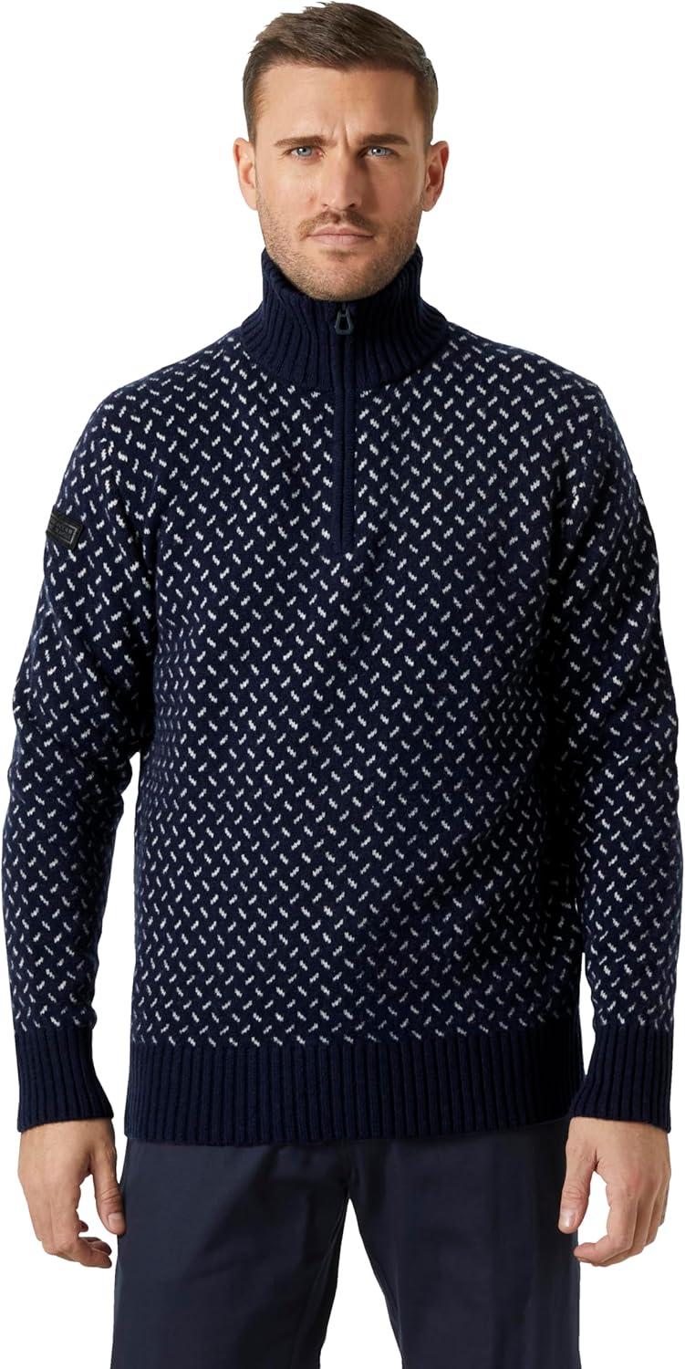 imageHellyHansen Arctic Icelander 12 Zip Sweatshirt for Men AthleticSweaters Warm ampamp Breathable Outdoor Wear596 Navy