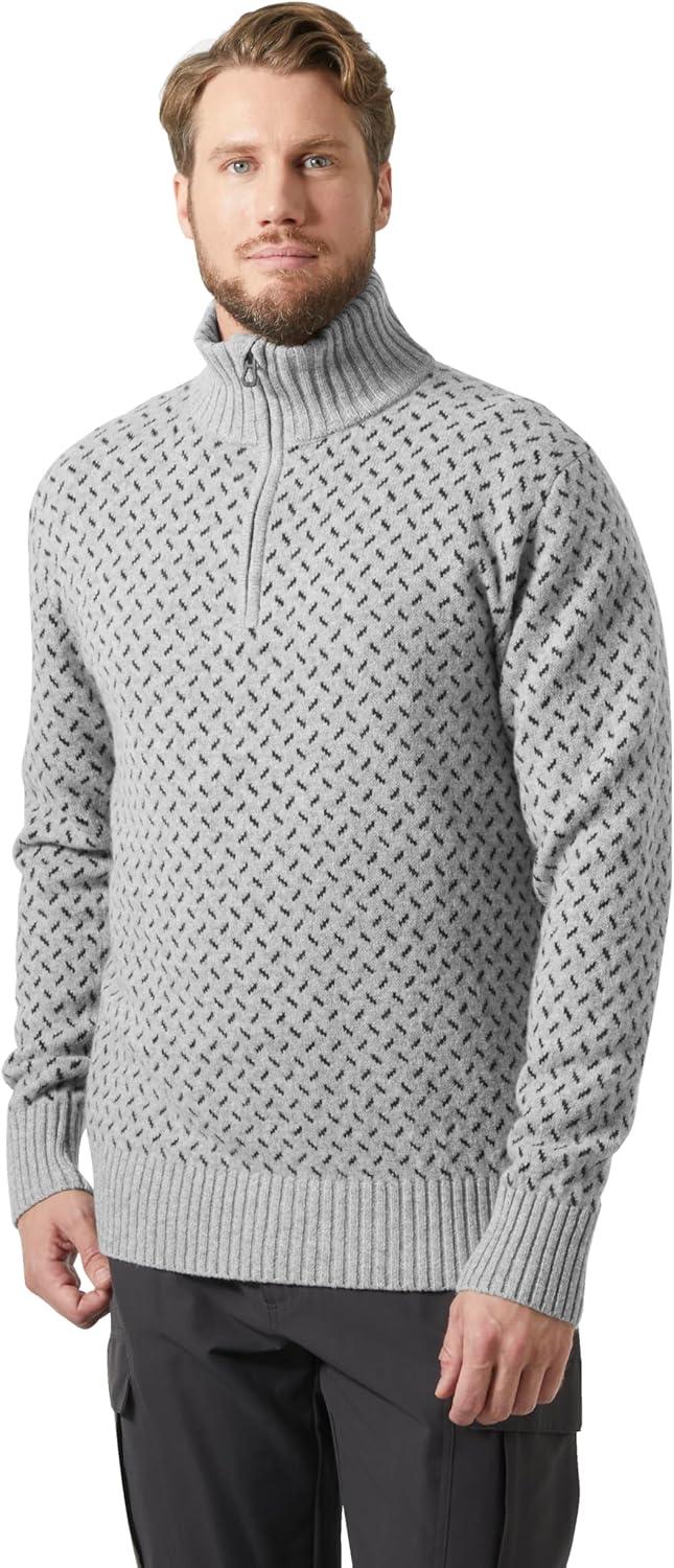 imageHellyHansen Arctic Icelander 12 Zip Sweatshirt for Men AthleticSweaters Warm ampamp Breathable Outdoor Wear949 Grey Melang