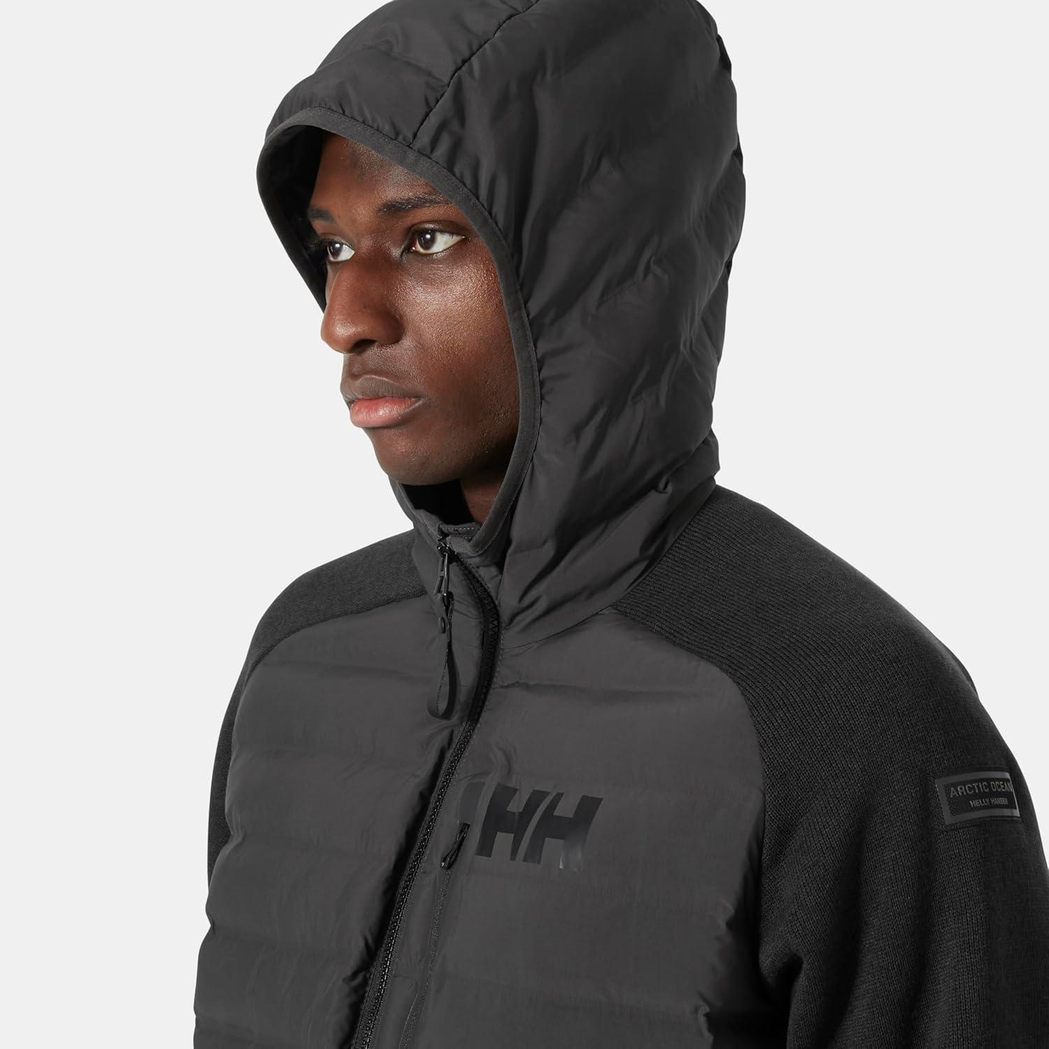 imageHellyHansen Arctic Ocean Hybrid Insulator Mens Athletic Insulated Jacket Lightweight Breathable WaterResistant Coat980 Ebony