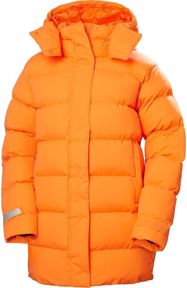 imageHellyHansen Aspire Puffy Parka Womens Winter Coat Puffer Jacket Insulated Water Resistant Long Warm Hooded Synthetic Down325 Poppy Orange