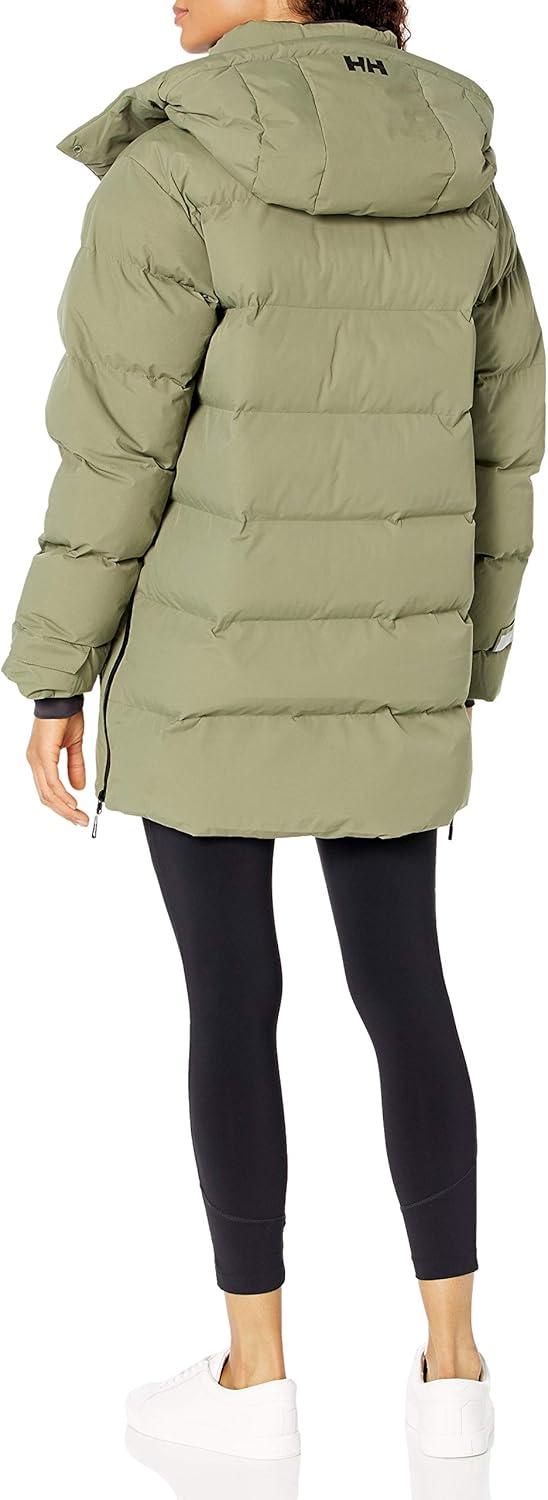 imageHellyHansen Aspire Puffy Parka Womens Winter Coat Puffer Jacket Insulated Water Resistant Long Warm Hooded Synthetic Down421 Lav Green