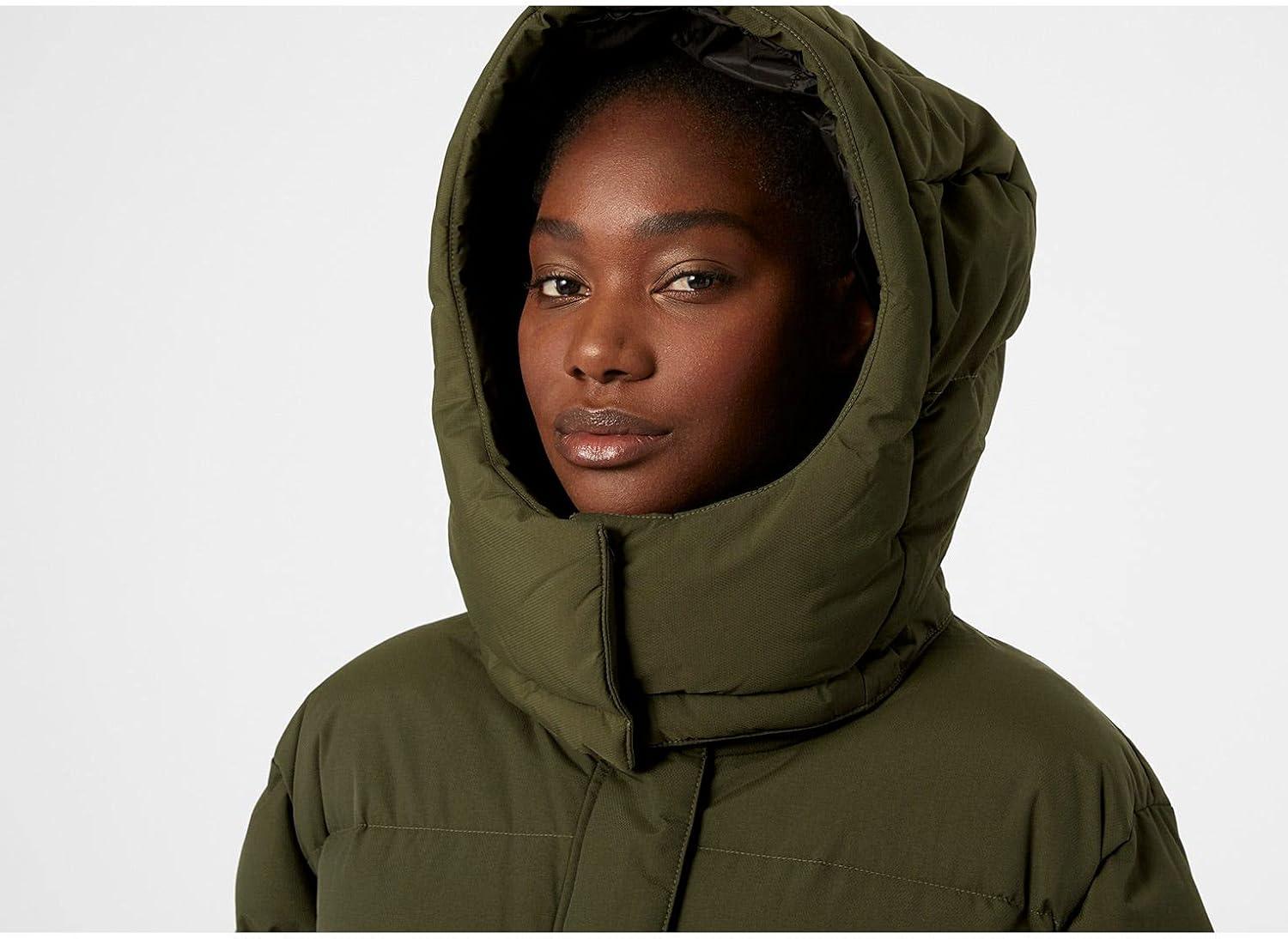 imageHellyHansen Aspire Puffy Parka Womens Winter Coat Puffer Jacket Insulated Water Resistant Long Warm Hooded Synthetic Down431 Utility Green