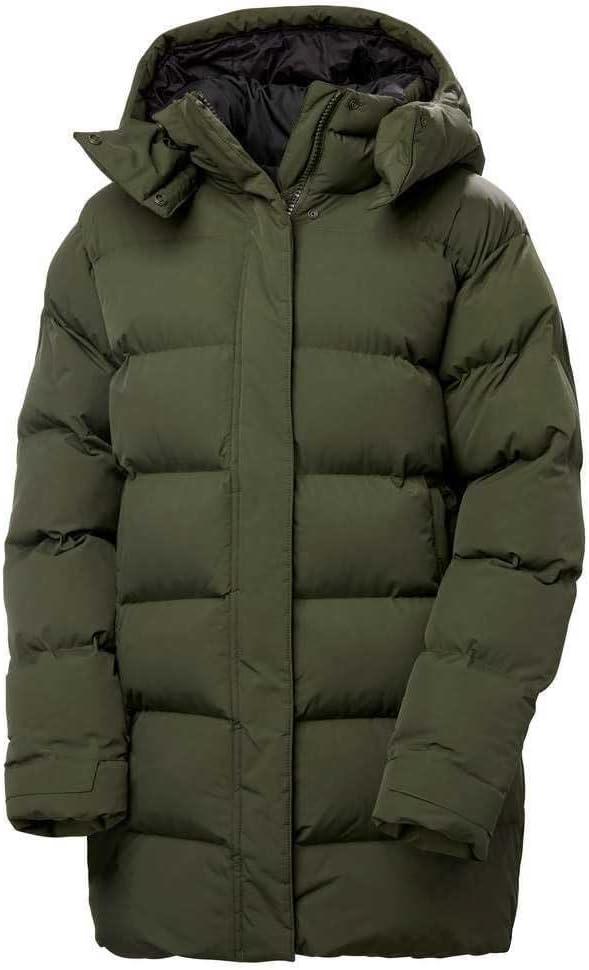 imageHellyHansen Aspire Puffy Parka Womens Winter Coat Puffer Jacket Insulated Water Resistant Long Warm Hooded Synthetic Down432 Green