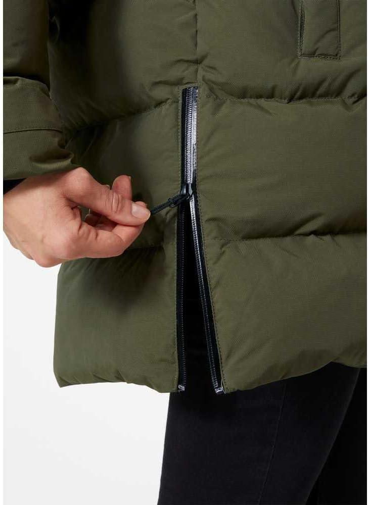 imageHellyHansen Aspire Puffy Parka Womens Winter Coat Puffer Jacket Insulated Water Resistant Long Warm Hooded Synthetic Down432 Utility Green