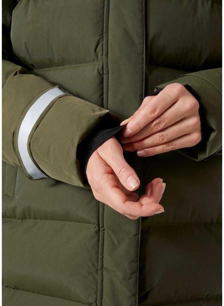 imageHellyHansen Aspire Puffy Parka Womens Winter Coat Puffer Jacket Insulated Water Resistant Long Warm Hooded Synthetic Down432 Utility Green