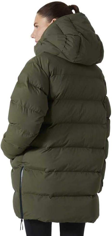 imageHellyHansen Aspire Puffy Parka Womens Winter Coat Puffer Jacket Insulated Water Resistant Long Warm Hooded Synthetic Down432 Utility Green