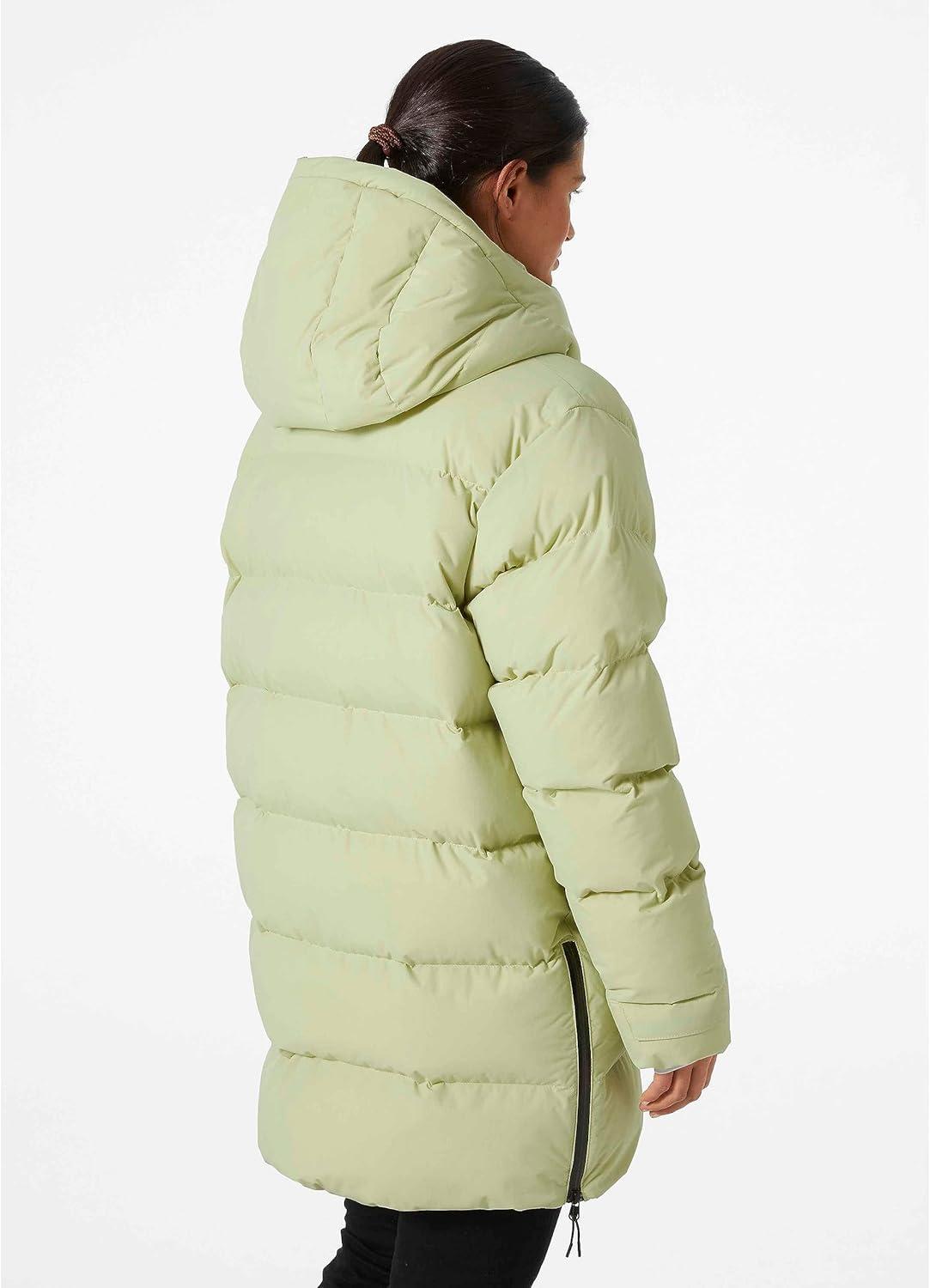 imageHellyHansen Aspire Puffy Parka Womens Winter Coat Puffer Jacket Insulated Water Resistant Long Warm Hooded Synthetic Down498 Iced Matcha