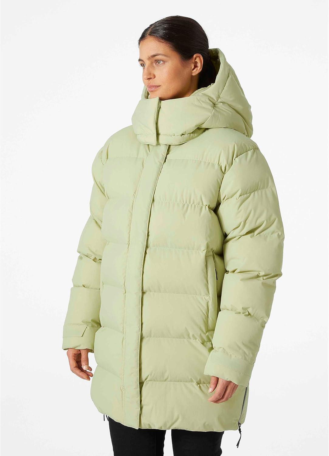 imageHellyHansen Aspire Puffy Parka Womens Winter Coat Puffer Jacket Insulated Water Resistant Long Warm Hooded Synthetic Down498 Iced Matcha