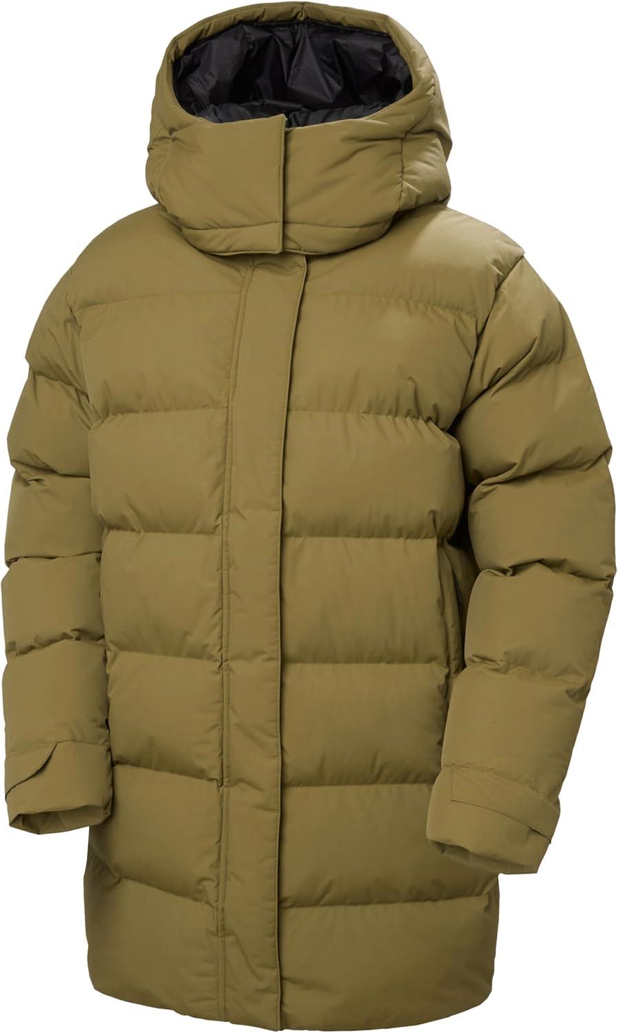 imageHellyHansen Aspire Puffy Parka Womens Winter Coat Puffer Jacket Insulated Water Resistant Long Warm Hooded Synthetic Down718 Sepia