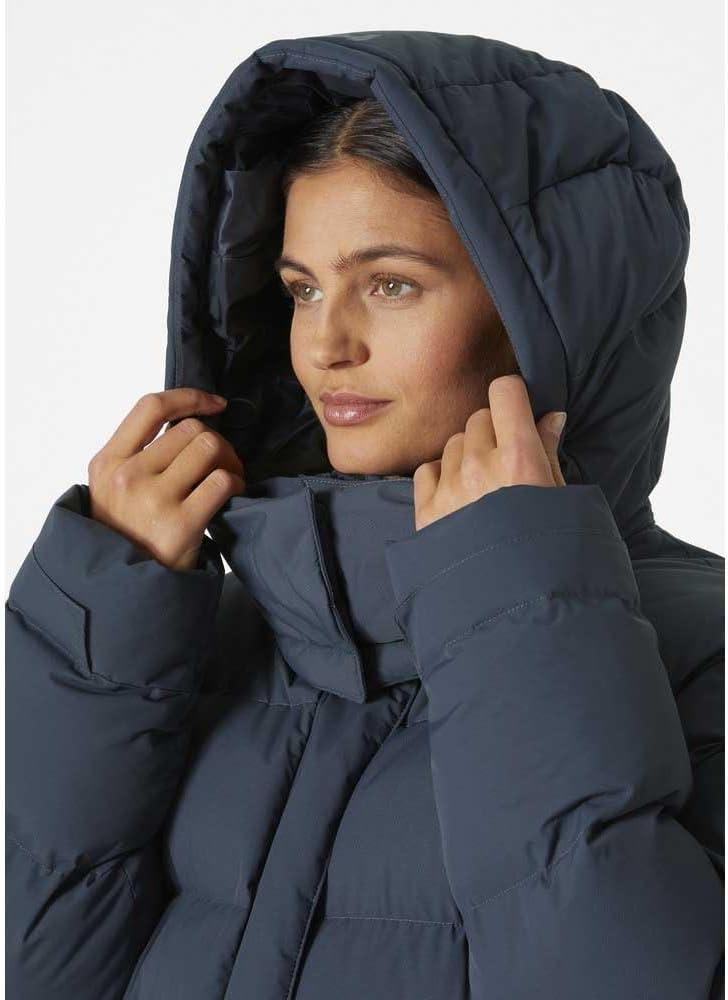 imageHellyHansen Aspire Puffy Parka Womens Winter Coat Puffer Jacket Insulated Water Resistant Long Warm Hooded Synthetic Down860 Alpine Frost