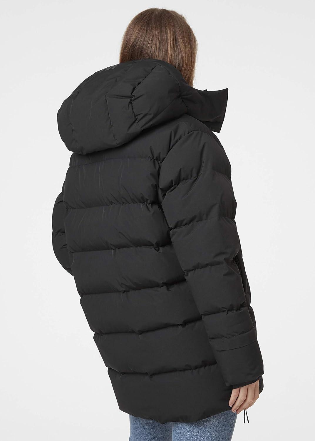 imageHellyHansen Aspire Puffy Parka Womens Winter Coat Puffer Jacket Insulated Water Resistant Long Warm Hooded Synthetic Down990 Black