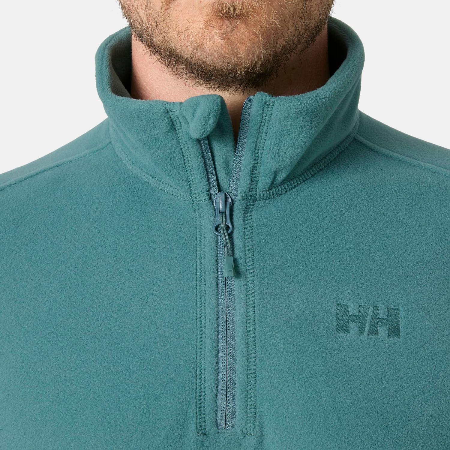 imageHellyHansen Daybreaker 12 Zip Fleece Mens Recycled FleeceOuterwearJackets Cozy HalfZip Pullover For All Seasons494 Opal Green