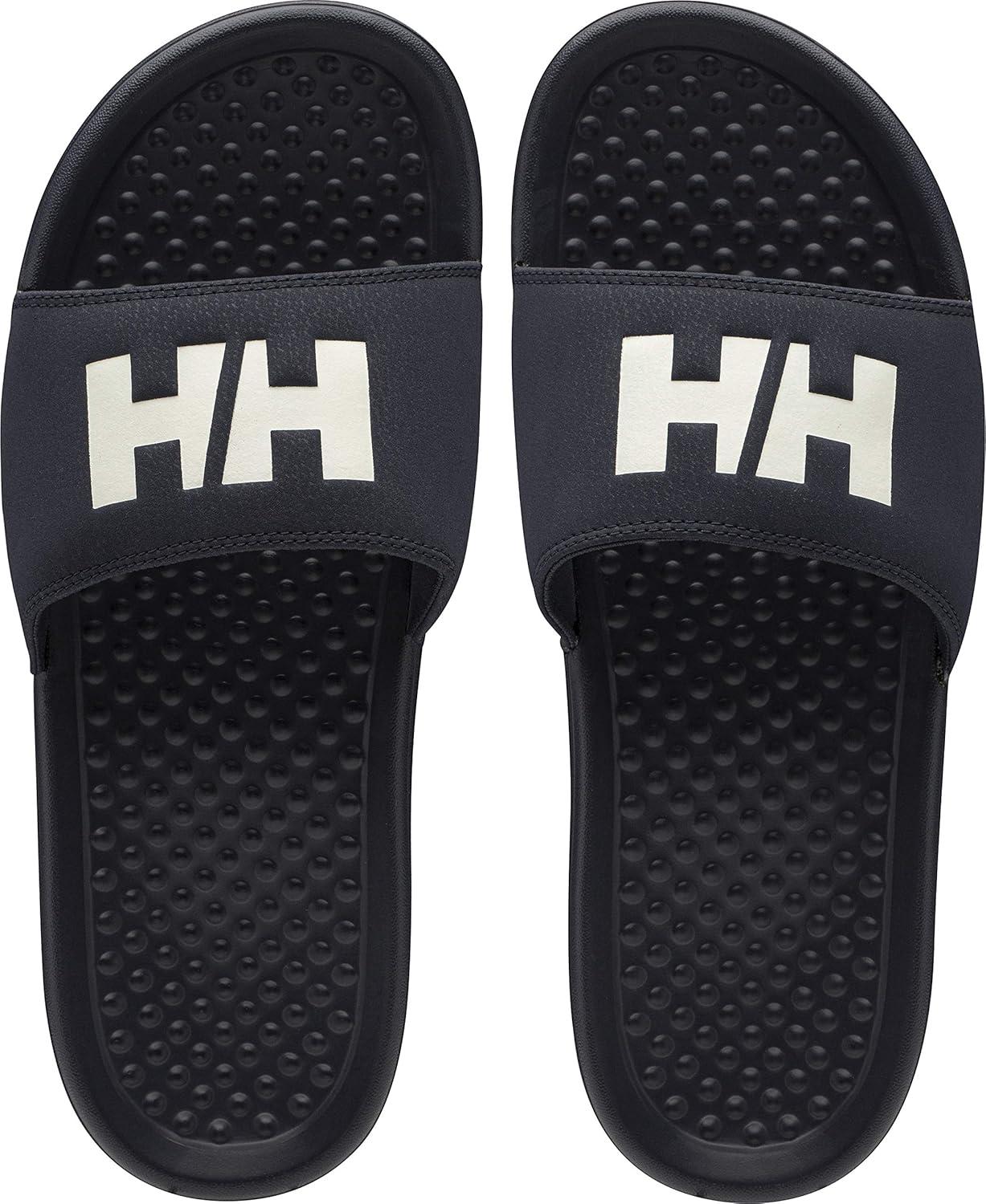 imageHellyHansen HH Slide Mens Casual Comfortable Sandals Lightweight Padded Strap Large Logo SlipOn Beach Pool Footwear599 Dark SapphireOff White