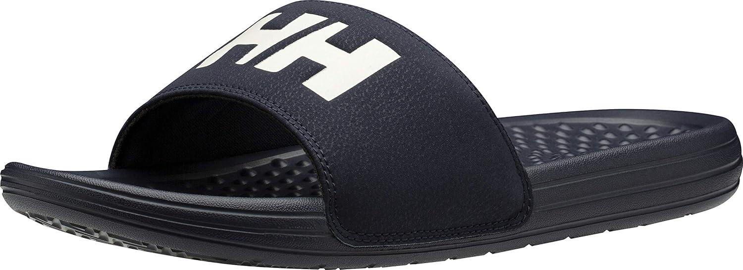 imageHellyHansen HH Slide Mens Casual Comfortable Sandals Lightweight Padded Strap Large Logo SlipOn Beach Pool Footwear599 Dark SapphireOff White