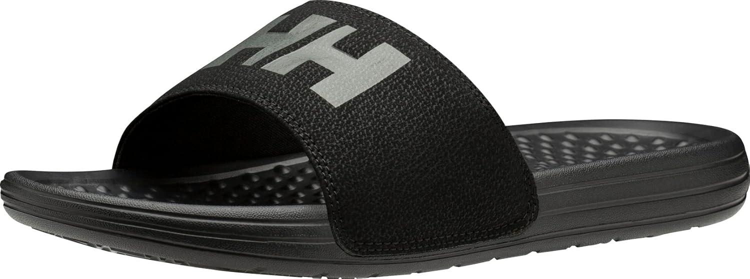 imageHellyHansen HH Slide Mens Casual Comfortable Sandals Lightweight Padded Strap Large Logo SlipOn Beach Pool Footwear990 BlackGunmetal