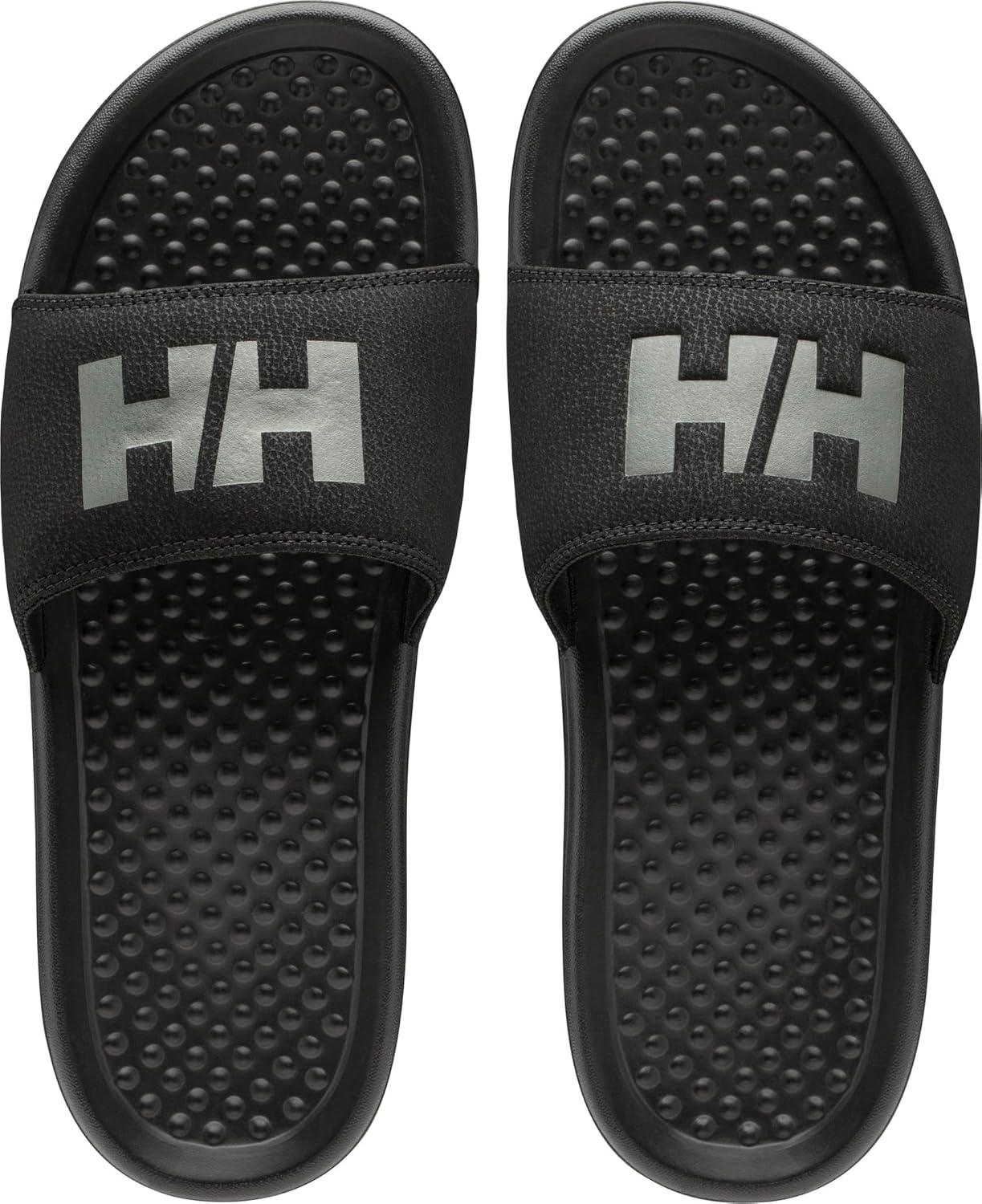 imageHellyHansen HH Slide Mens Casual Comfortable Sandals Lightweight Padded Strap Large Logo SlipOn Beach Pool Footwear990 BlackGunmetal