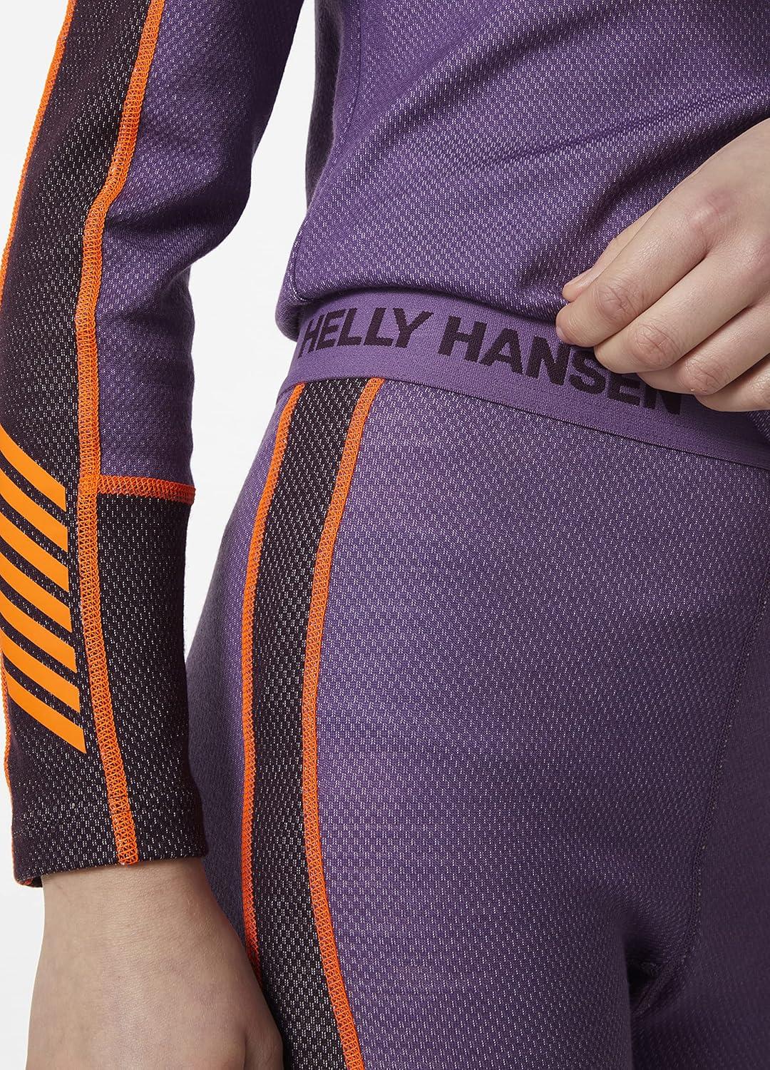 imageHellyHansen Jr Lifa Merino Midweight Set Kids Base Layer Thermal Underwear MoistureWicking Merino Wool Winter Ski678 Crushed Grape