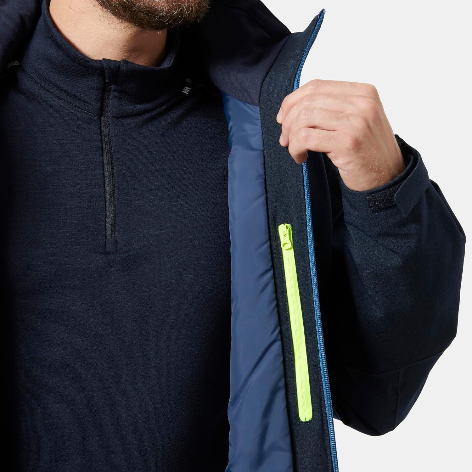 imageHellyHansen Juniper 30 Ski Jacket Waterproof Winter Jacket for Men Adjustable Hood597 Navy