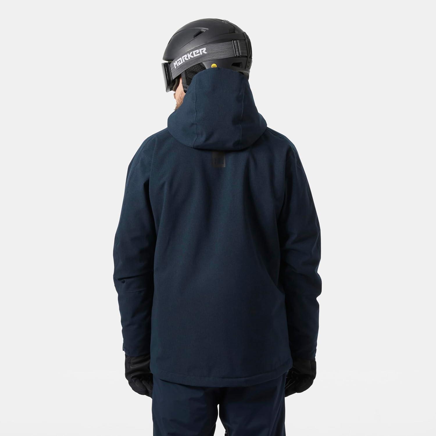 imageHellyHansen Juniper 30 Ski Jacket Waterproof Winter Jacket for Men Adjustable Hood597 Navy