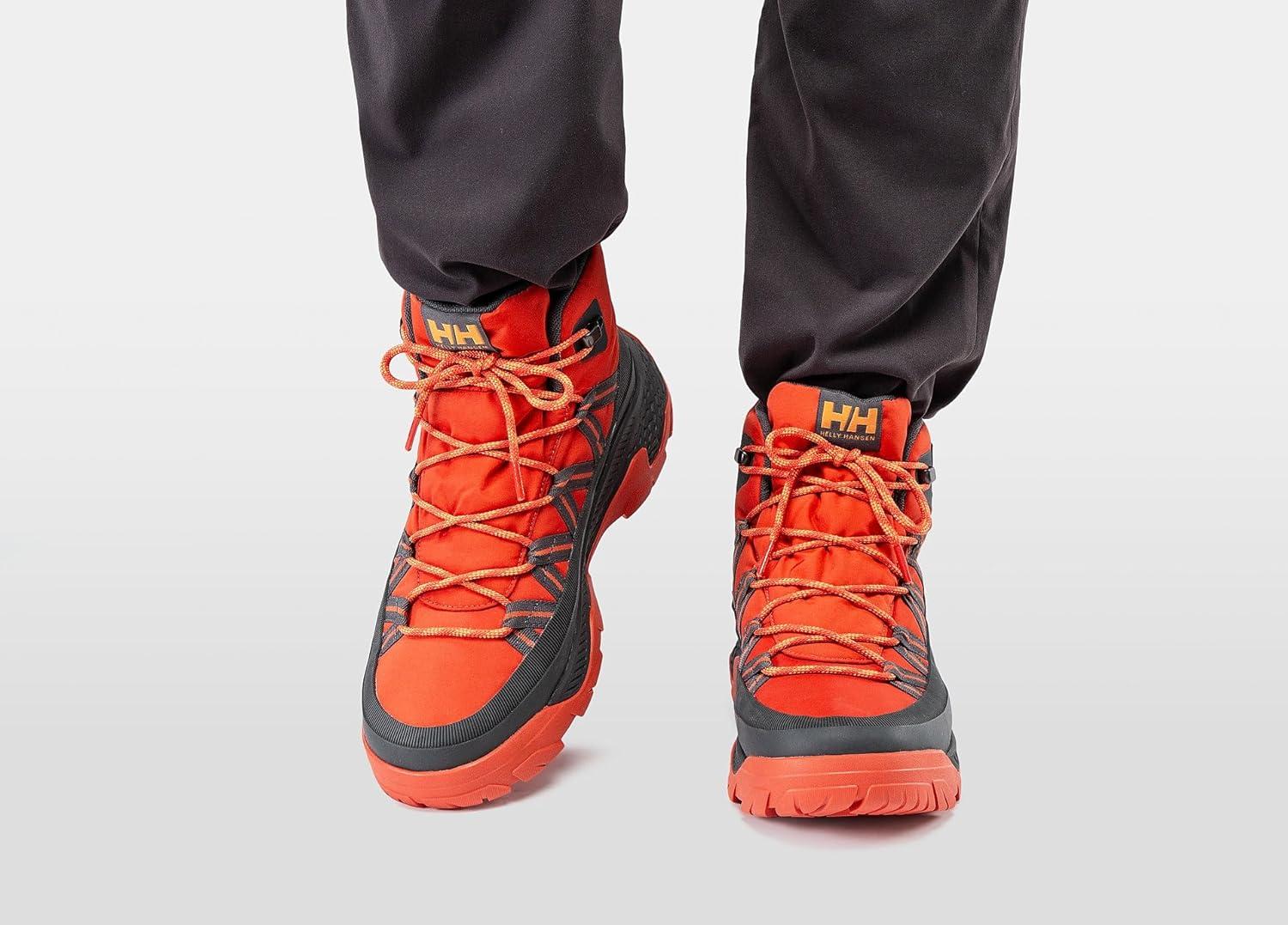imageHellyHansen Keystone Mens Durable WeatherResistant Hiking Boots for Outdoor Adventures and Trail Exploration300 Patrol OrangeEbony