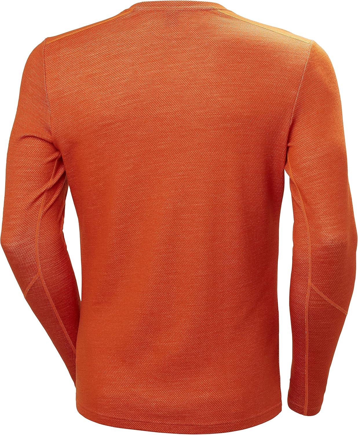 imageHellyHansen LIFA Merino Midweight Crew Base Layer for Men Warm ampamp Breathable Ideal for Winter Sports ampamp Outdoor Activities300 Patrol Orange