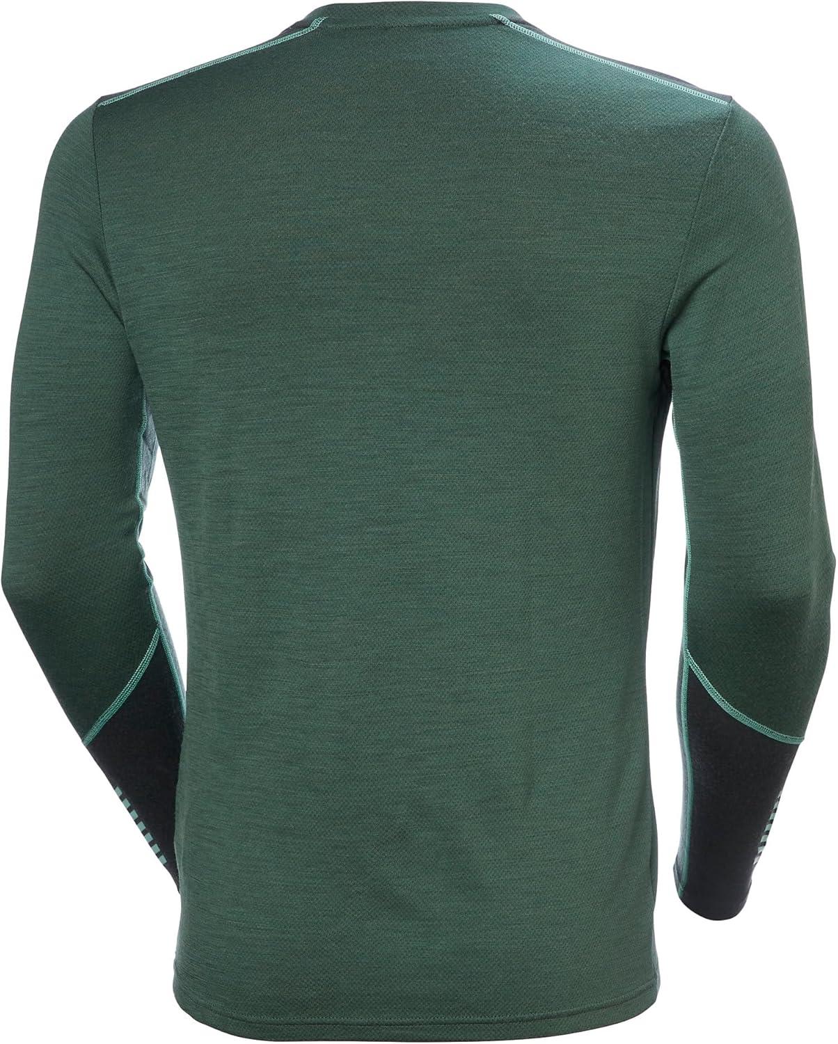 imageHellyHansen LIFA Merino Midweight Crew Base Layer for Men Warm ampamp Breathable Ideal for Winter Sports ampamp Outdoor Activities390 Jungle Green