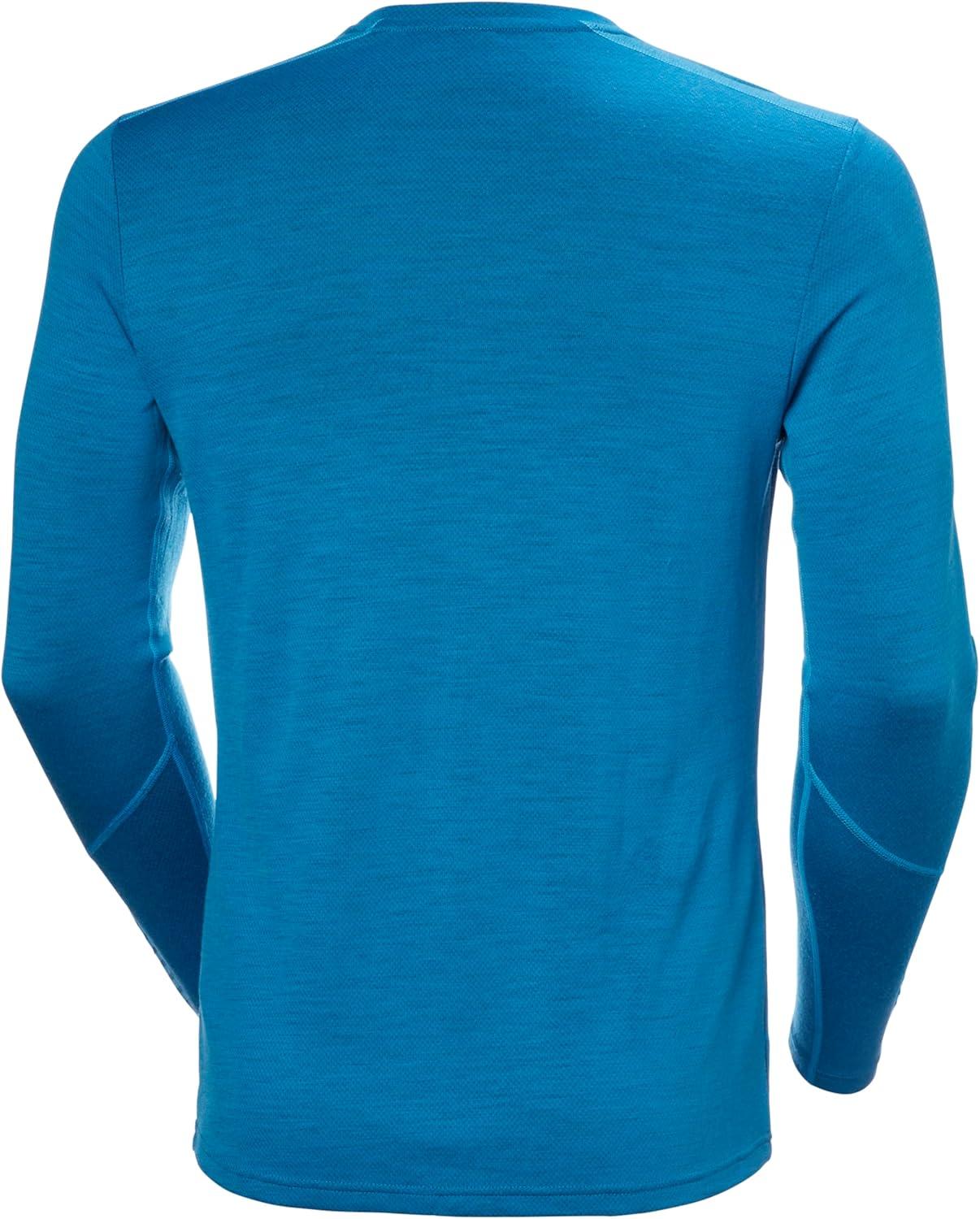 imageHellyHansen LIFA Merino Midweight Crew Base Layer for Men Warm ampamp Breathable Ideal for Winter Sports ampamp Outdoor Activities578 Neptune Blue