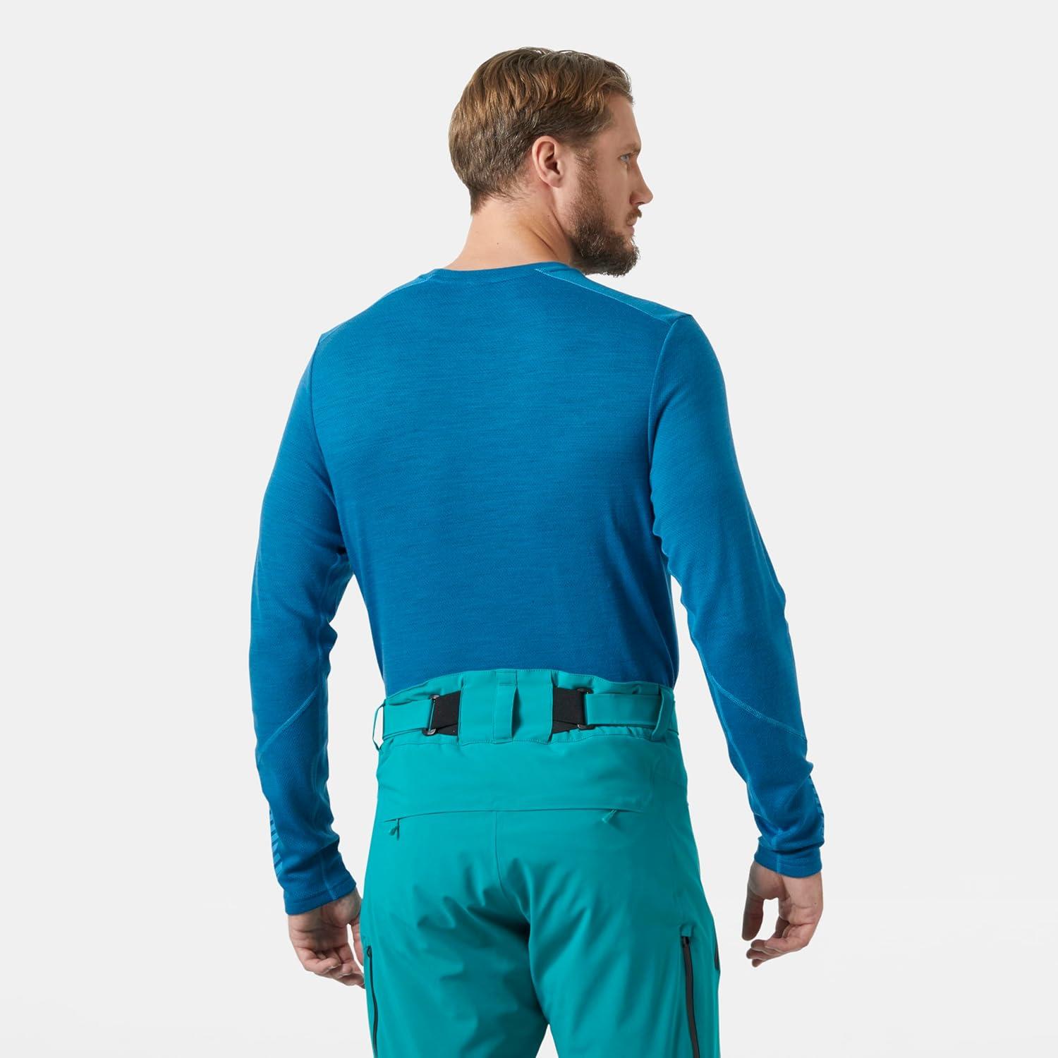 imageHellyHansen LIFA Merino Midweight Crew Base Layer for Men Warm ampamp Breathable Ideal for Winter Sports ampamp Outdoor Activities578 Neptune Blue