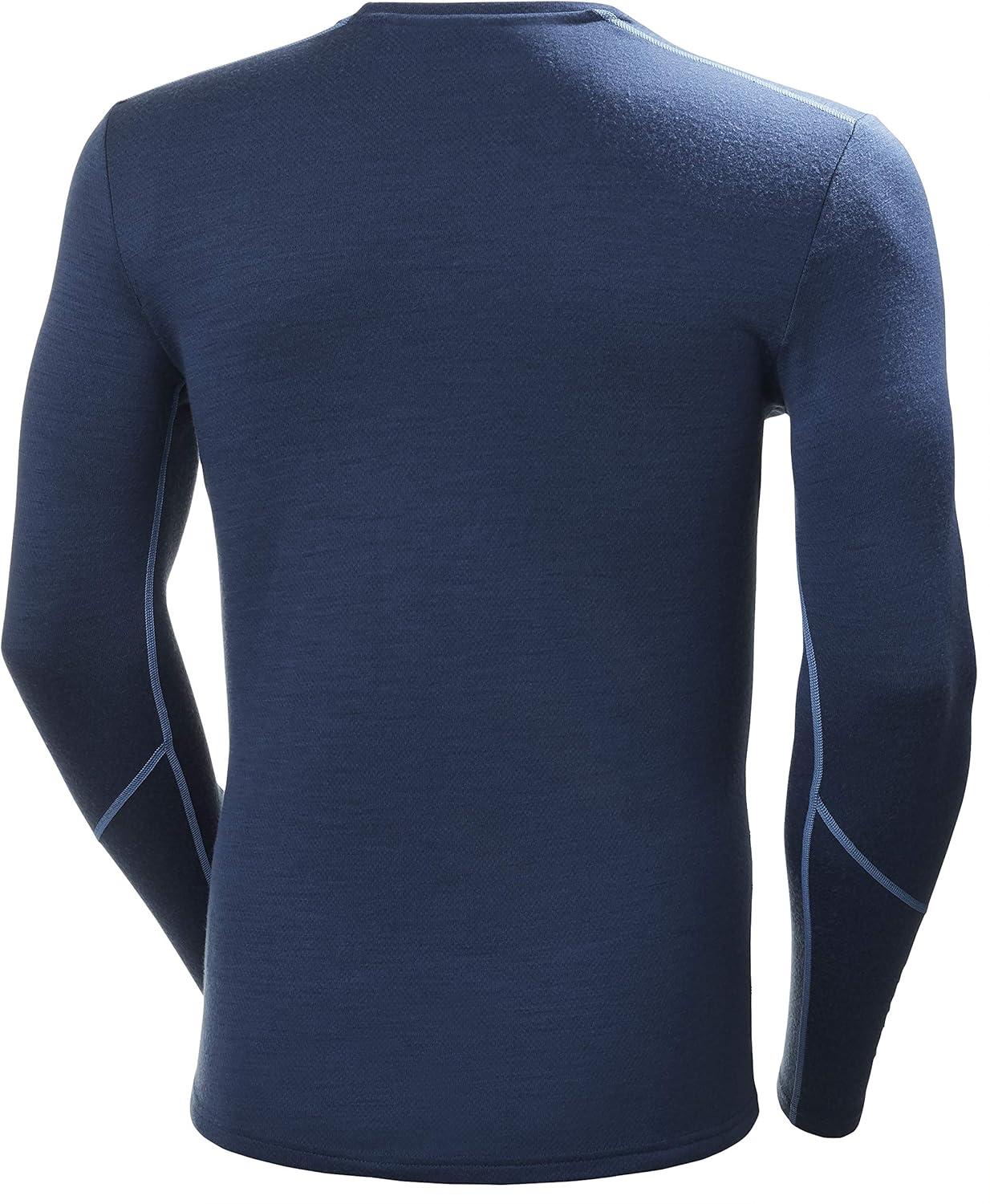 imageHellyHansen LIFA Merino Midweight Crew Base Layer for Men Warm ampamp Breathable Ideal for Winter Sports ampamp Outdoor Activities603 North Sea Blue