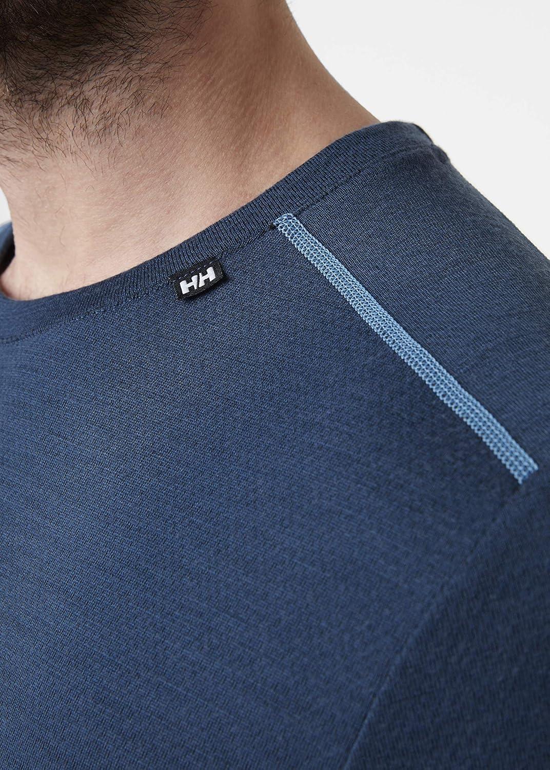 imageHellyHansen LIFA Merino Midweight Crew Base Layer for Men Warm ampamp Breathable Ideal for Winter Sports ampamp Outdoor Activities603 North Sea Blue