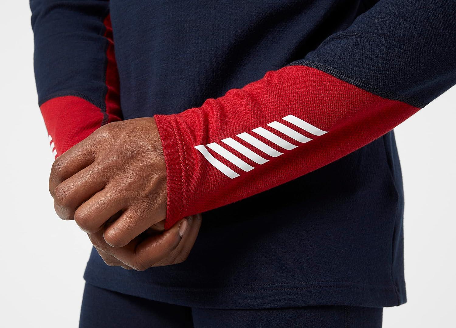 imageHellyHansen LIFA Merino Midweight HalfZip Base Layer for Men Performance Wicking Interior598 Navy