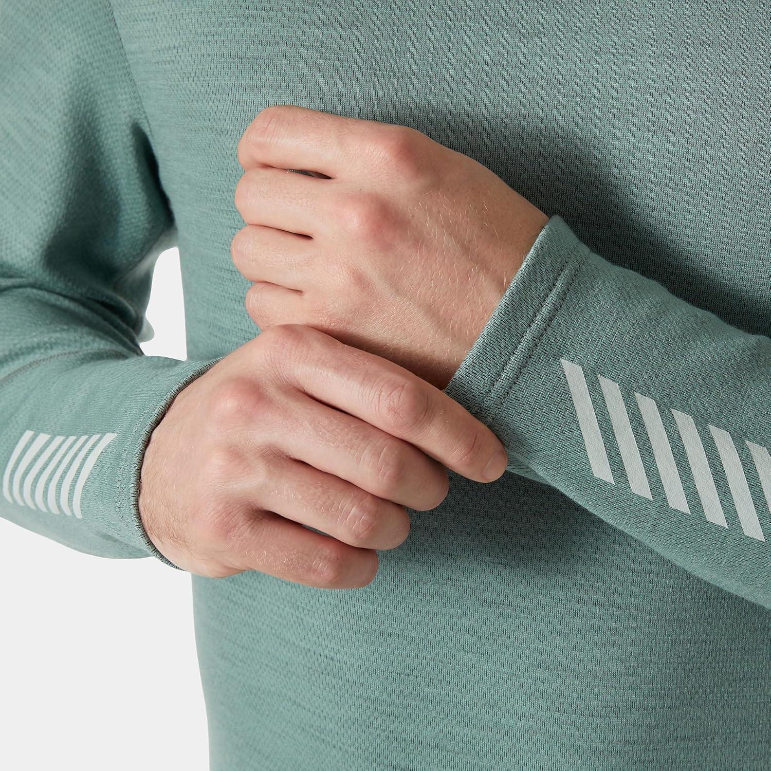 imageHellyHansen Lifa Merino Midweight Hoodie Mens Merino Wool Base Layer Thermal Top for Ski Snowboard Hiking Camping489 Cactus