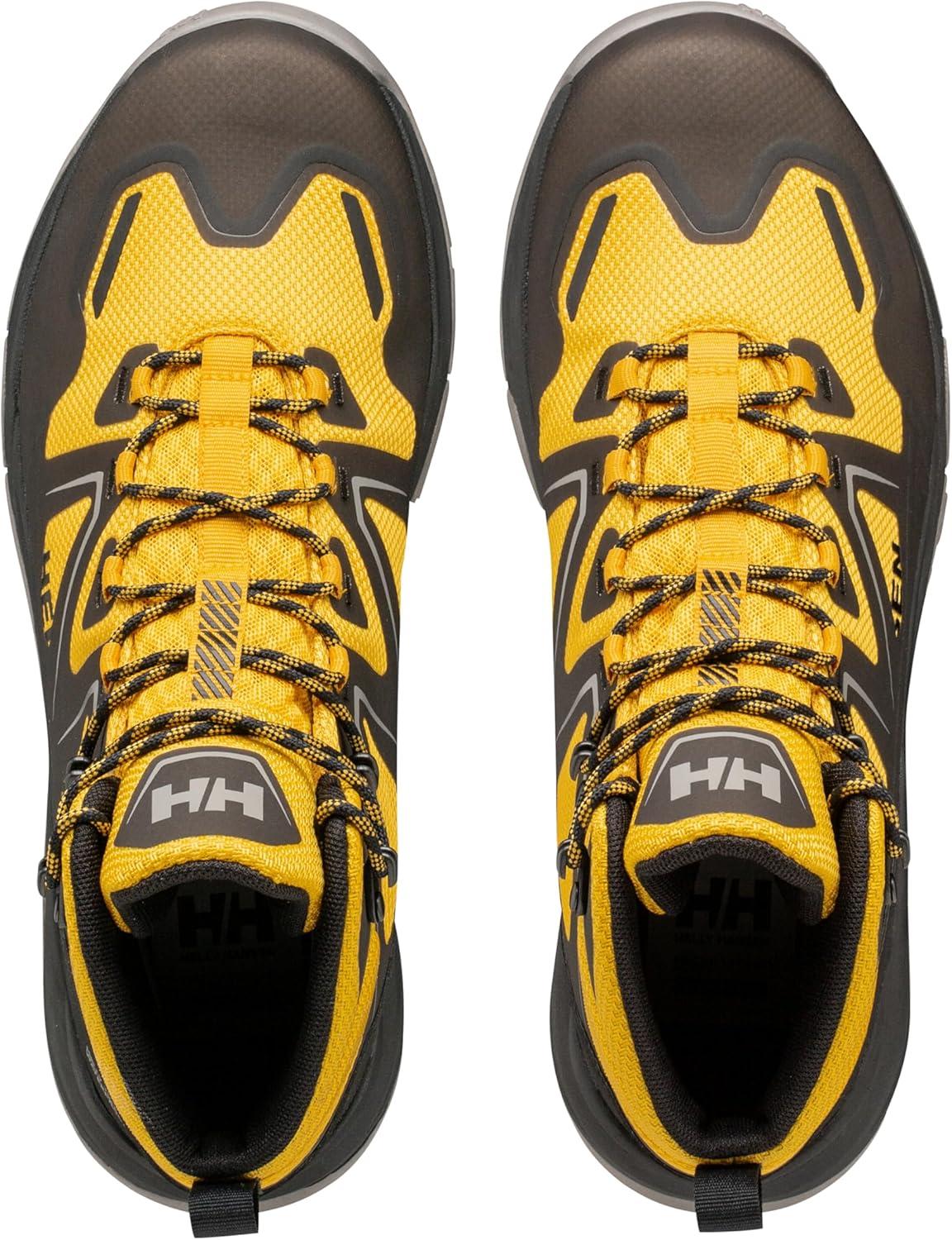 imageHellyHansen Mens Cascade Mid Helly Tech Waterproof Breathable Lightweight Hiking Boots344 Essential YellowBlack