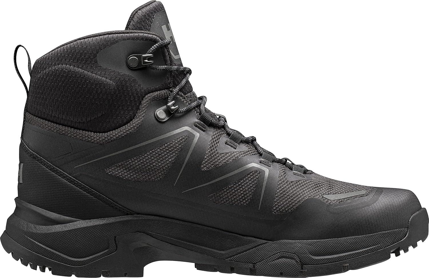 imageHellyHansen Mens Cascade Mid Helly Tech Waterproof Breathable Lightweight Hiking Boots990 BlackNew Light Grey