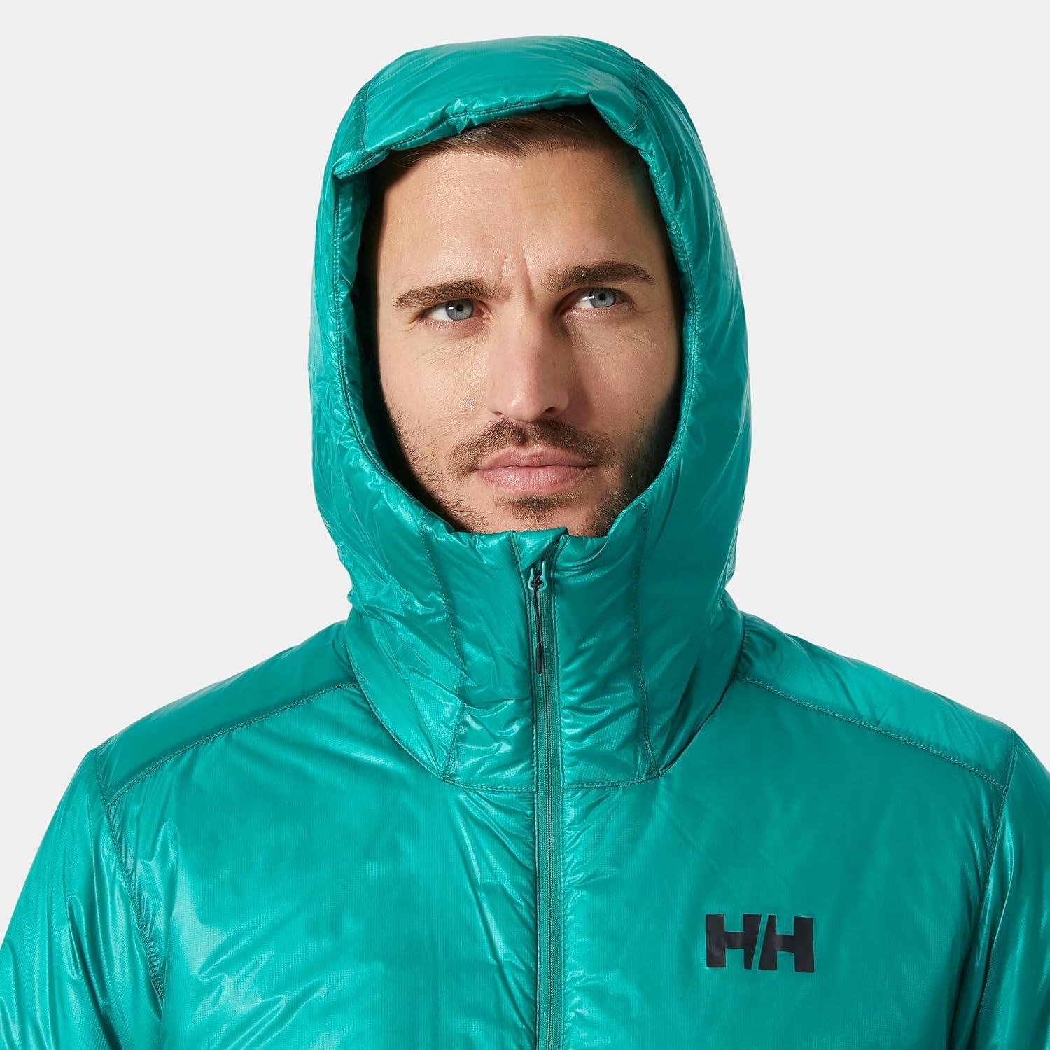 imageHellyHansen Odin Everdown Hooded Jacket for Men Premium Winter Coat Insulated Athletic Shell Jackets Outdoor Wear466 Signal Green