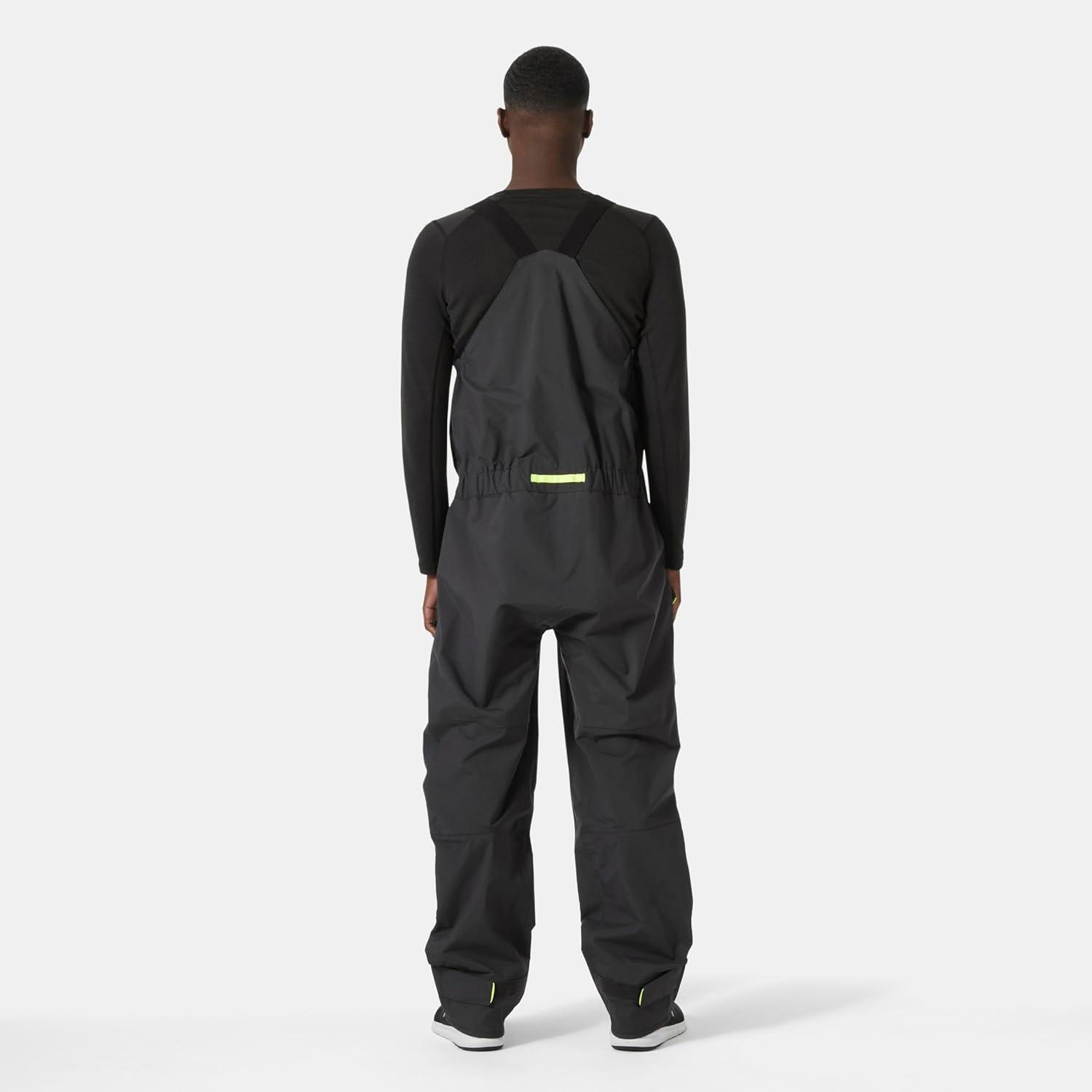 imageHellyHansen Sailing Bib Overalls Windproof with Reinforced Knees Fishing Bib QuickDry Rain Overalls980 Ebony 30