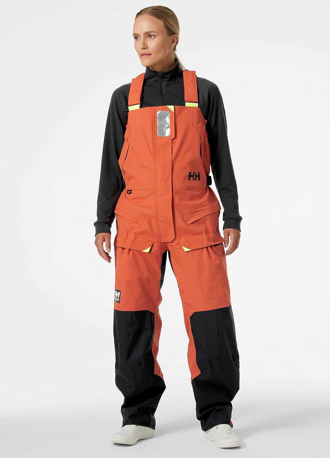 imageHellyHansen Skagen Offshore Bib Premium Womens Safety Overalls for Sailing Waterproof ampamp Breathable Durable Marine Gear179 Terracotta