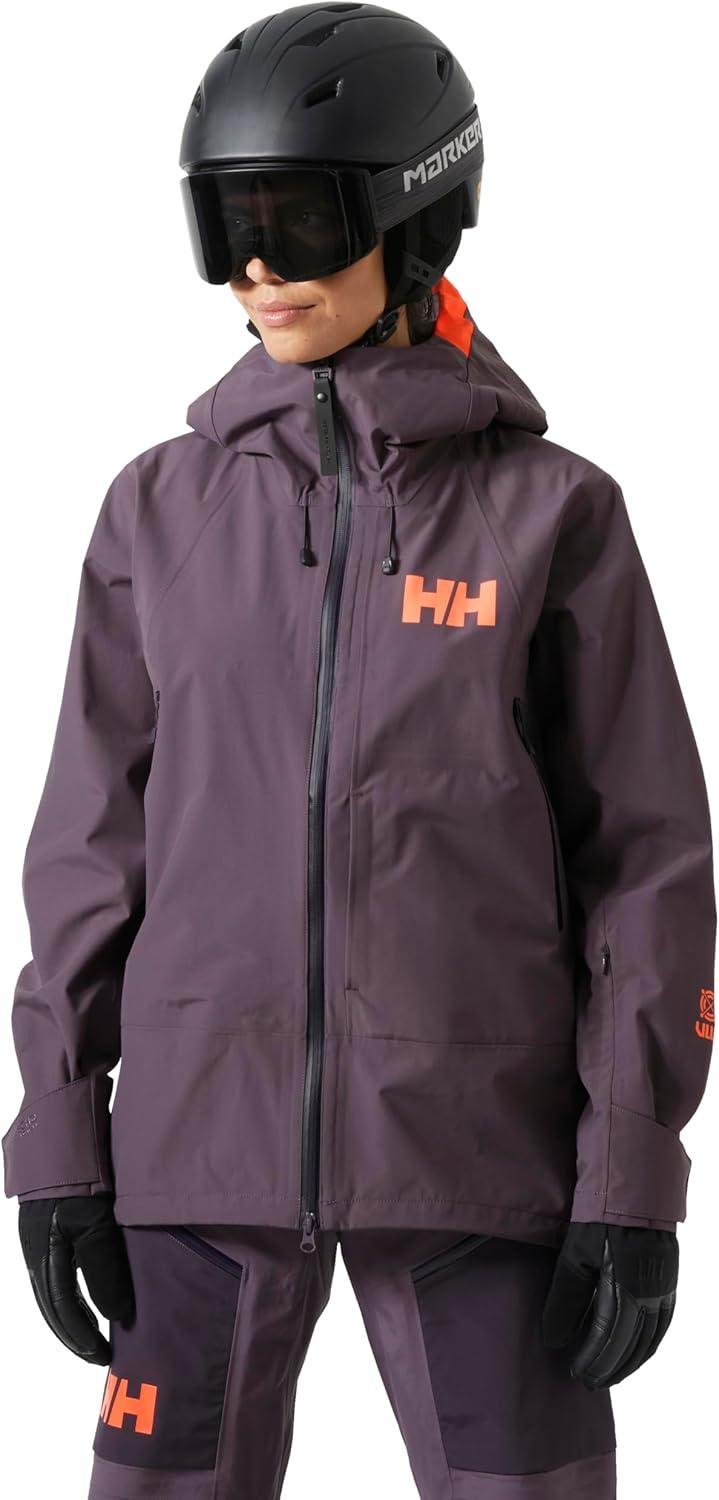 imageHellyHansen Sogn Shell Jacket for Women Waterproof Windproof Breathable SkiingJackets Lightweight Adjustable Fit654 Smoked Purple