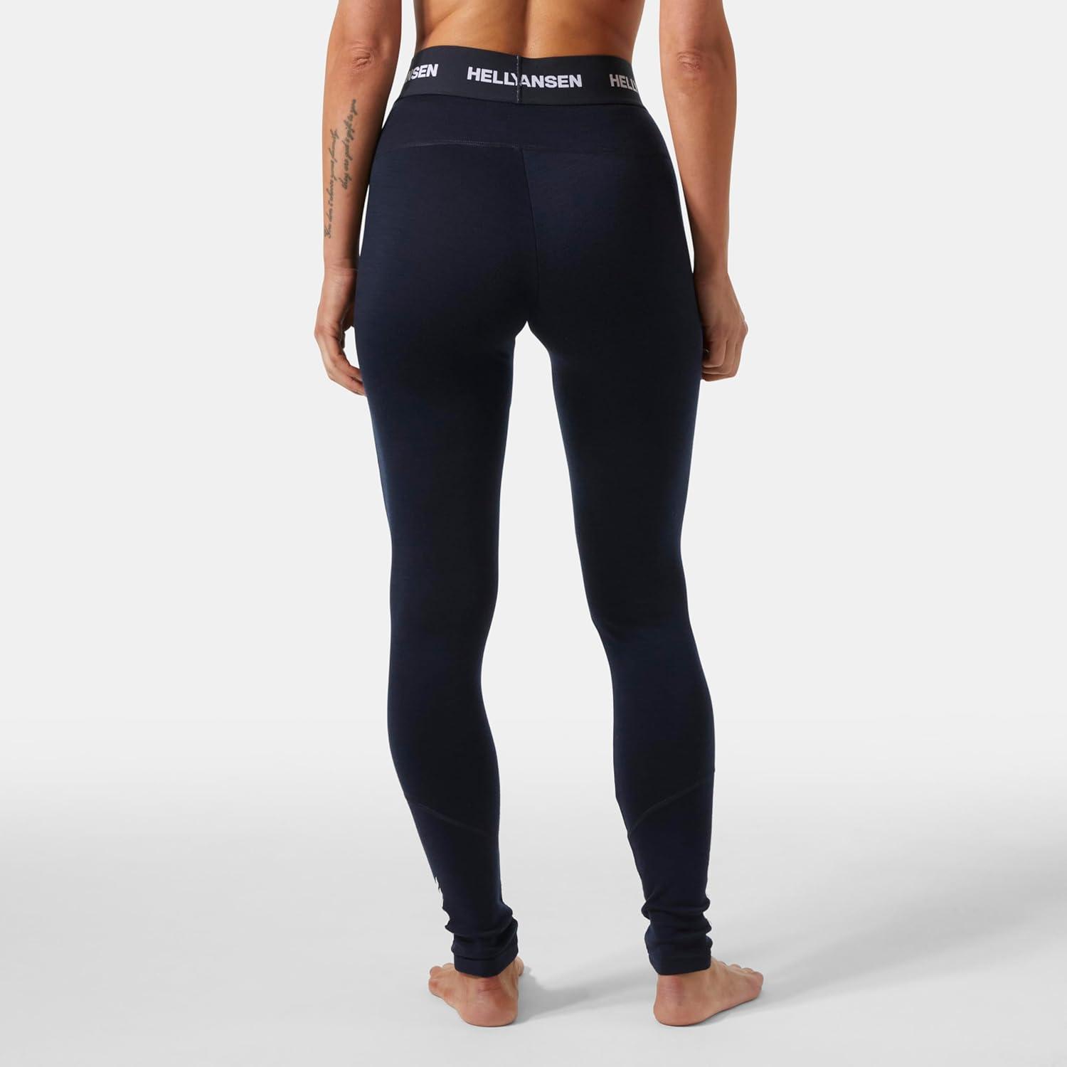 imageHellyHansen Womens LIFA Merino Midweight Graphic Base Layer Pants597 Navy