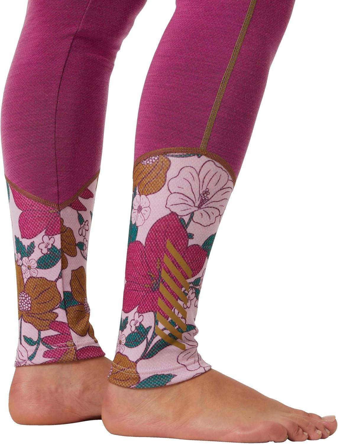 imageHellyHansen Womens LIFA Merino Midweight Graphic Base Layer Pants663 Magenta 20 Floral Aop