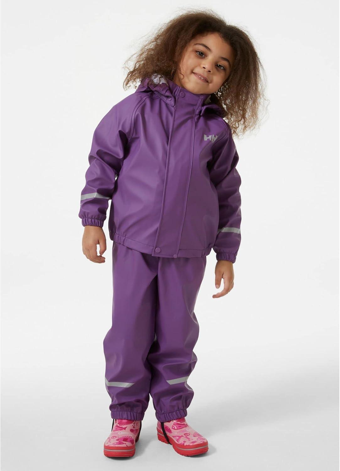 imageHellyHansen unisexchild Helly Hansen Kids New Bergen Pu Rainset678 Crushed Grape