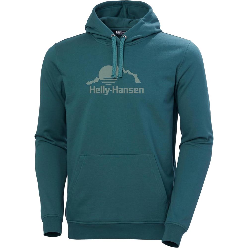 imageHelly Hansen mens Standard Nord Graphic Pull Over Hoodie453 Dark Creek