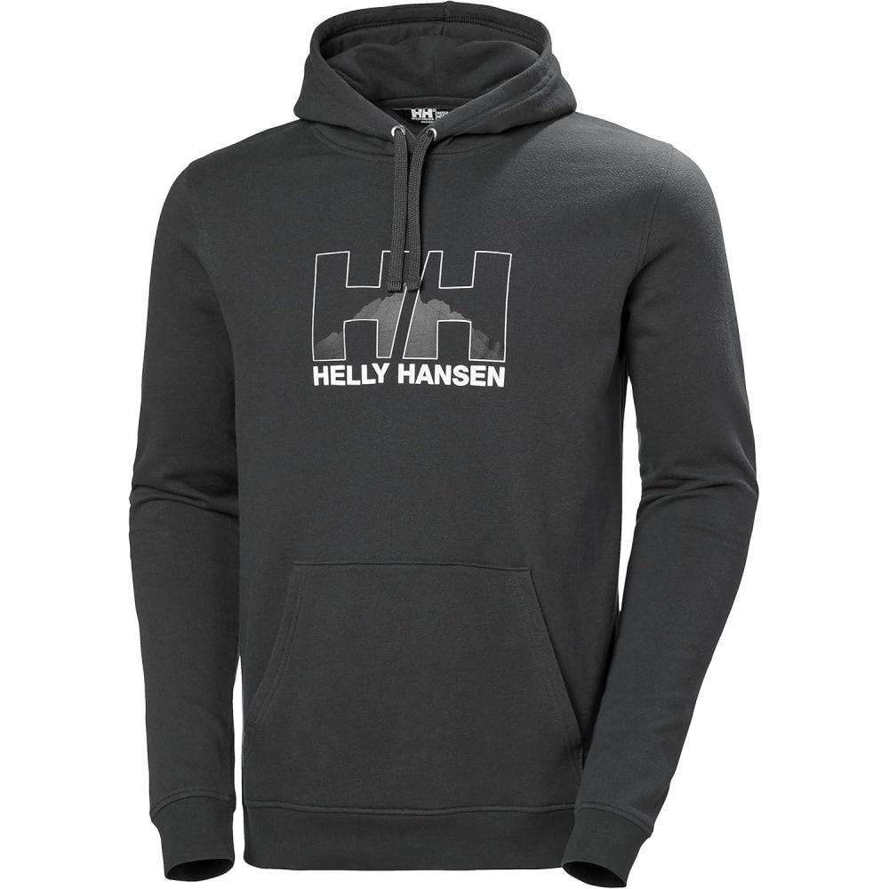 imageHelly Hansen mens Standard Nord Graphic Pull Over Hoodie981 Ebony
