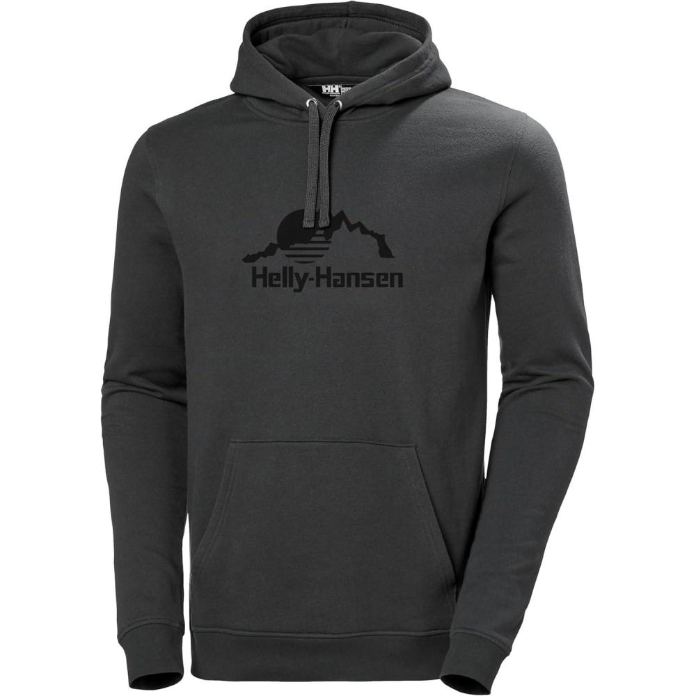 imageHelly Hansen mens Standard Nord Graphic Pull Over Hoodie983 Ebony